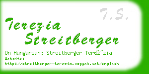 terezia streitberger business card
